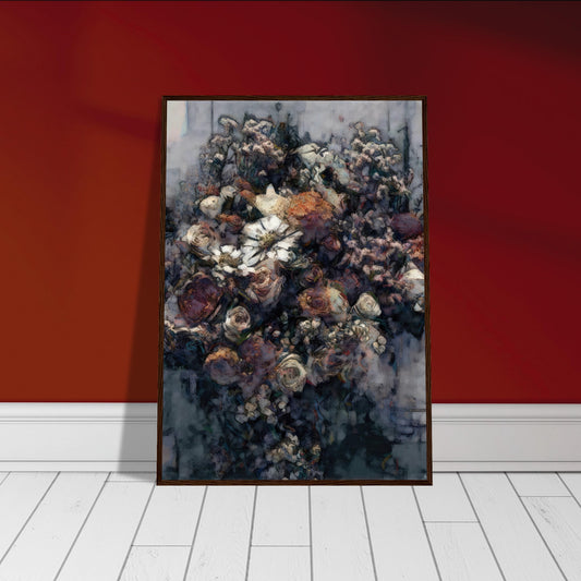 Flowers study 21, Museum-Quality Matte Paper Wooden Framed Poster