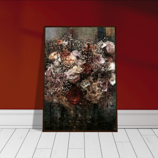 Flowers study 26, Museum-Quality Matte Paper Wooden Framed Poster