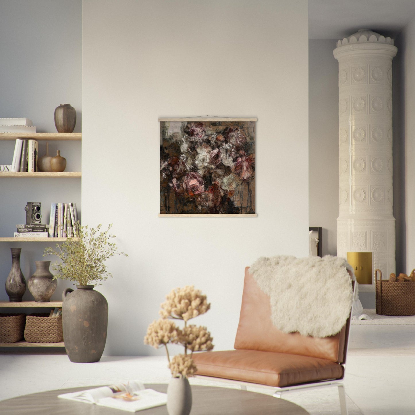 Flowers study 11, Museum-Quality Matte Paper Poster with Hanger