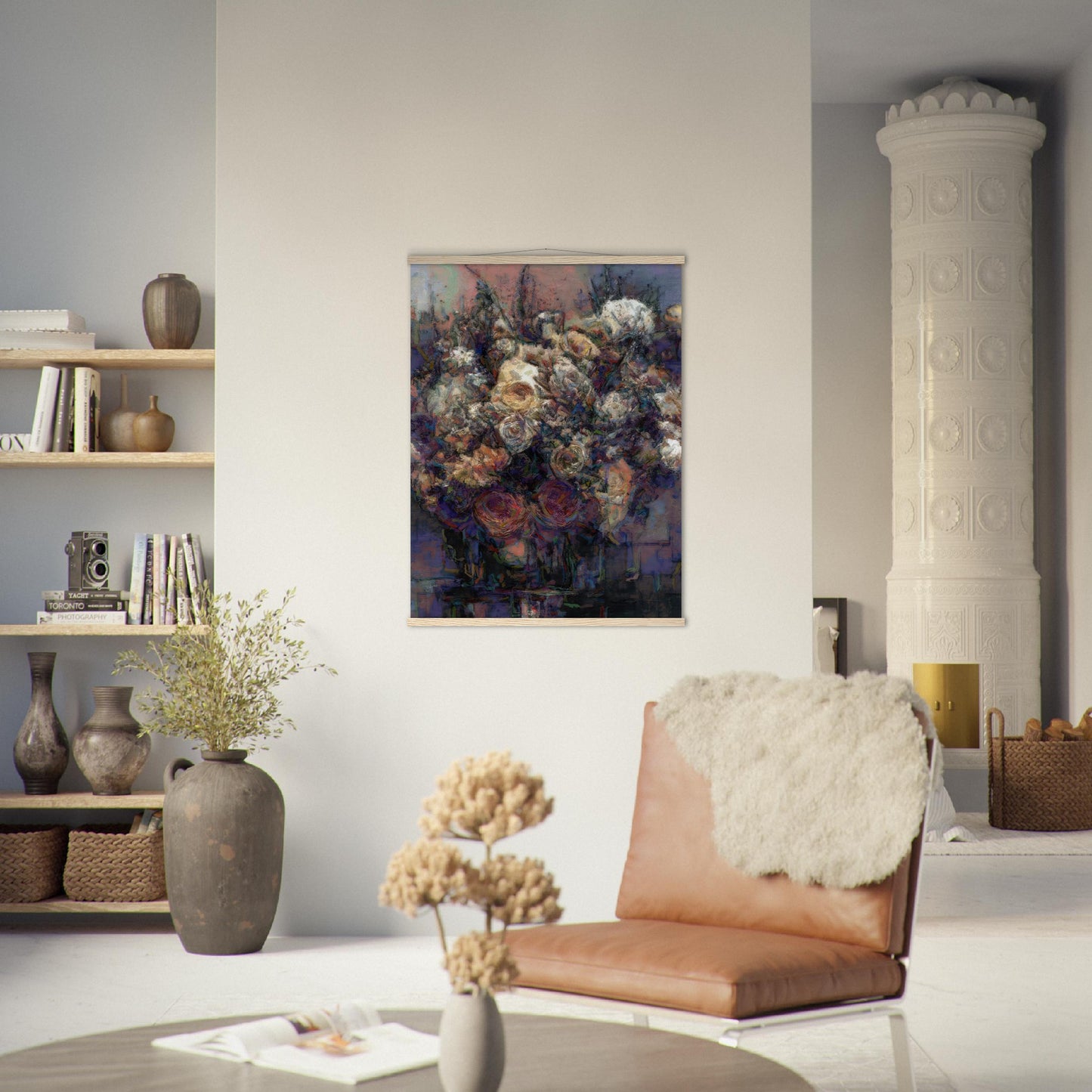 Flowers study 25, Museum-Quality Matte Paper Poster with Hanger