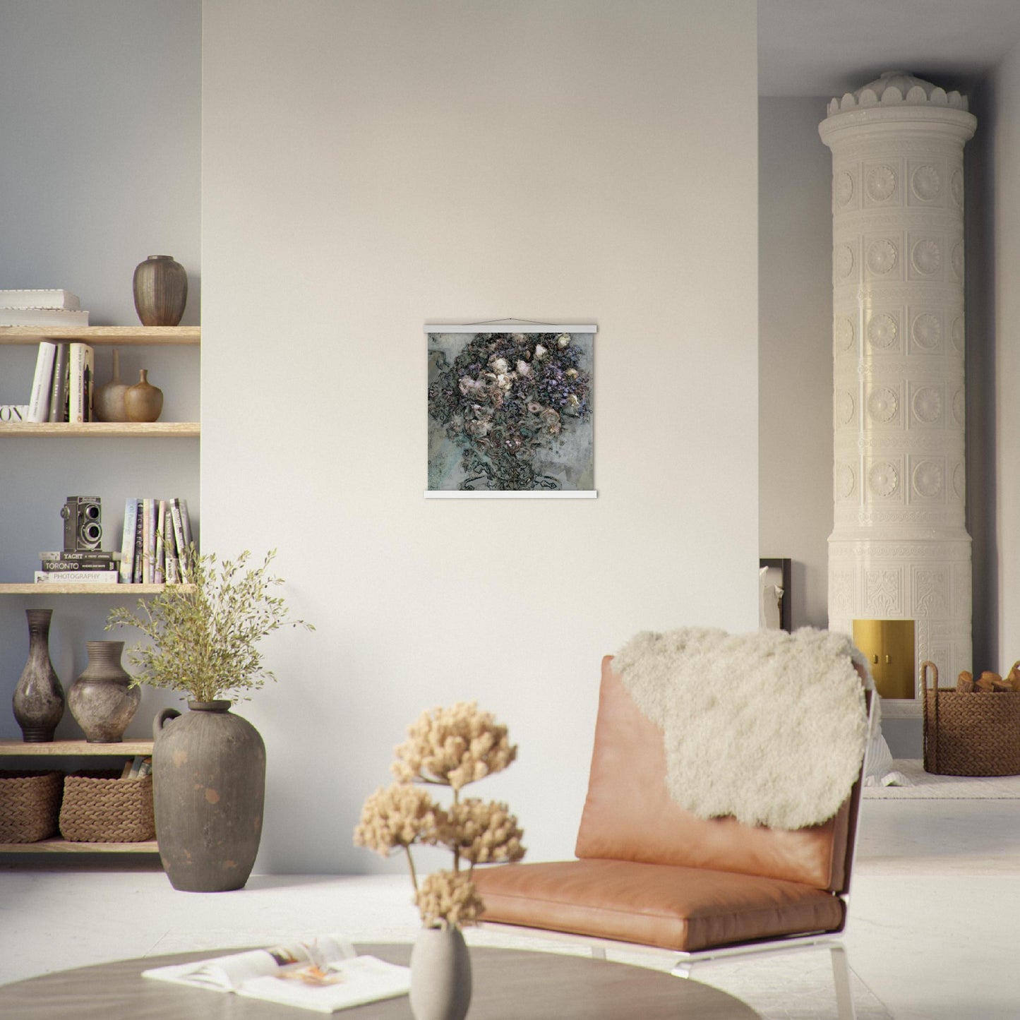 Flowers study 7, Museum-Quality Matte Paper Poster with Hanger