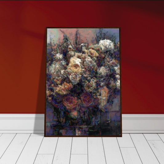 Flowers study 25, Museum-Quality Matte Paper Wooden Framed Poster