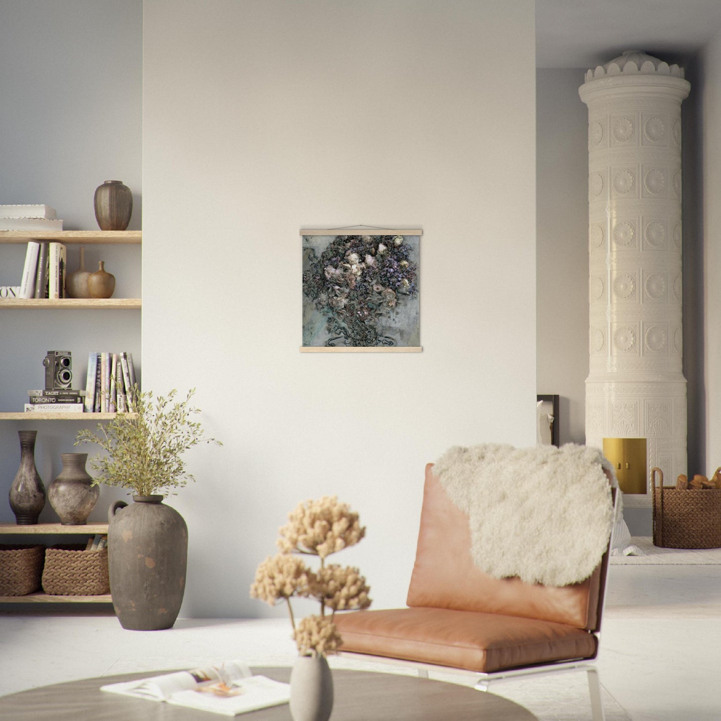 Flowers study 7, Museum-Quality Matte Paper Poster with Hanger