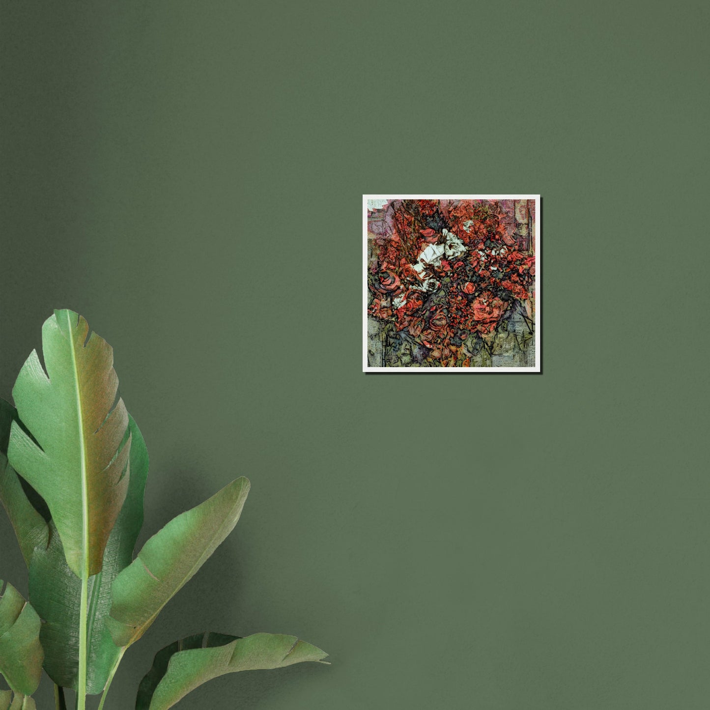 Flowers study 12, Museum-Quality Matte Paper Wooden Framed Poster