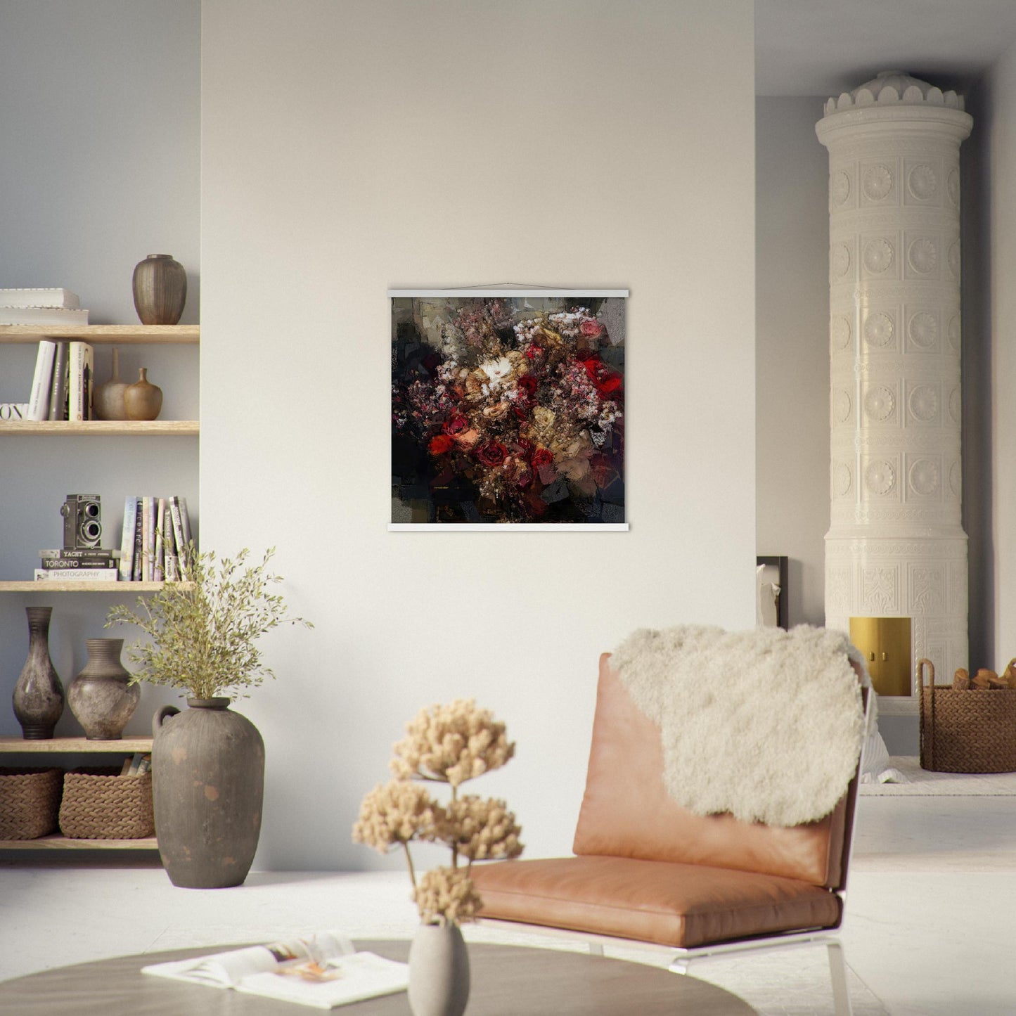 Flowers study 14, Museum-Quality Matte Paper Poster with Hanger