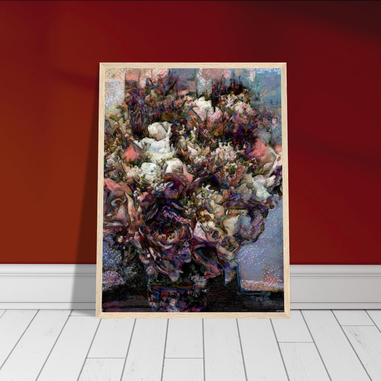 Flowers study 28, Museum-Quality Matte Paper Wooden Framed Poster