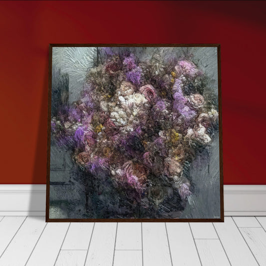 Flowers study 1, Museum-Quality Matte Paper Wooden Framed Poster