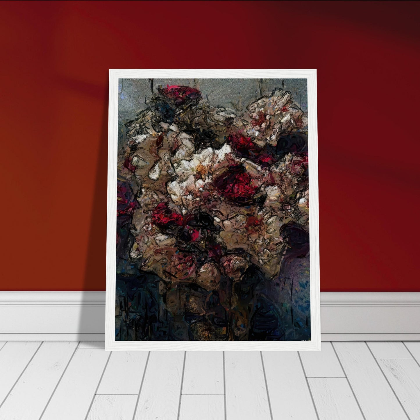 Flowers study 23, Museum-Quality Matte Paper Wooden Framed Poster