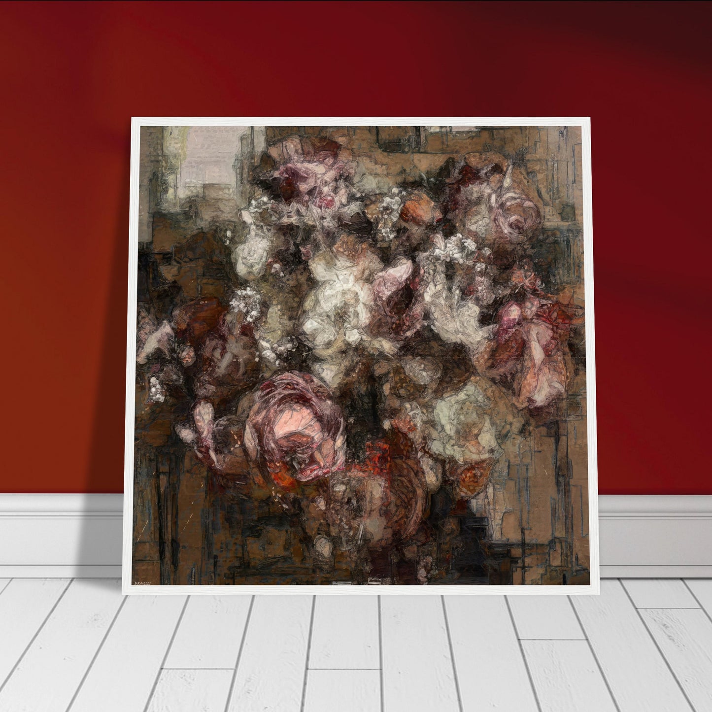 Flowers study 11, Museum-Quality Matte Paper Wooden Framed Poster