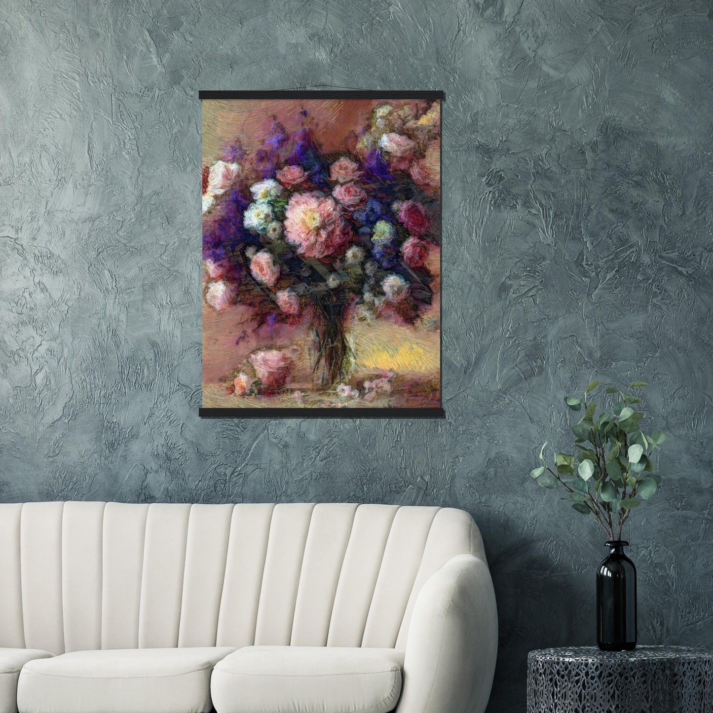 Flowers study 24, Museum-Quality Matte Paper Poster with Hanger