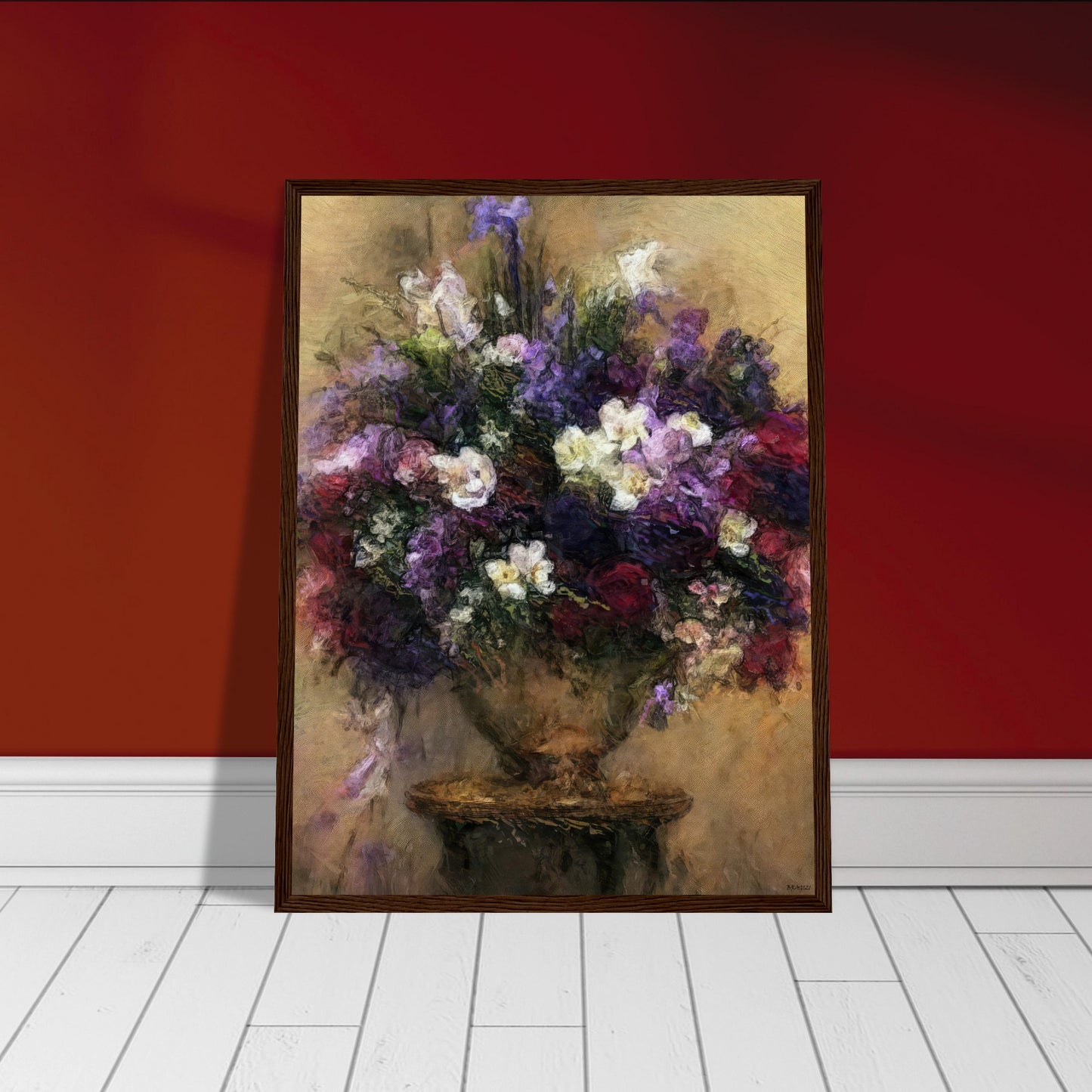 Flowers study 22, Museum-Quality Matte Paper Wooden Framed Poster