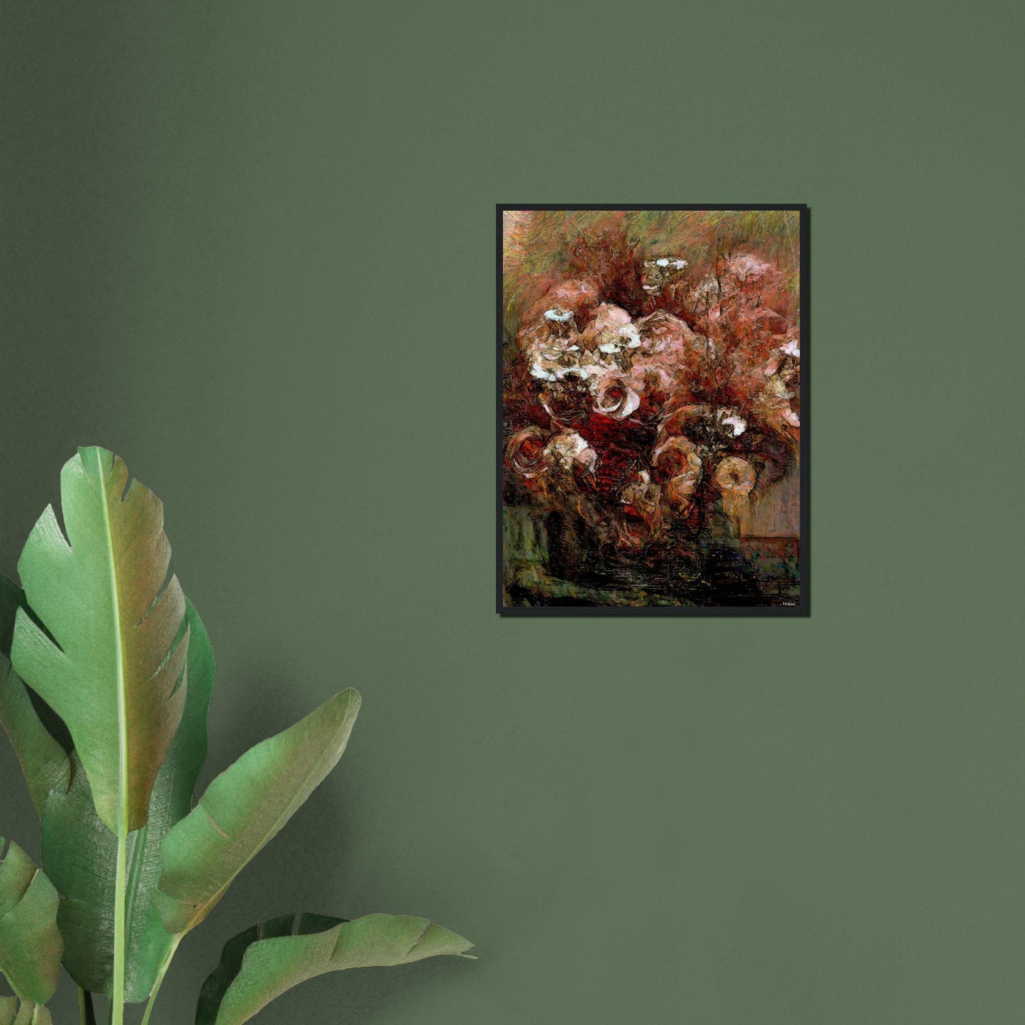 Flowers study 29, Museum-Quality Matte Paper Wooden Framed Poster