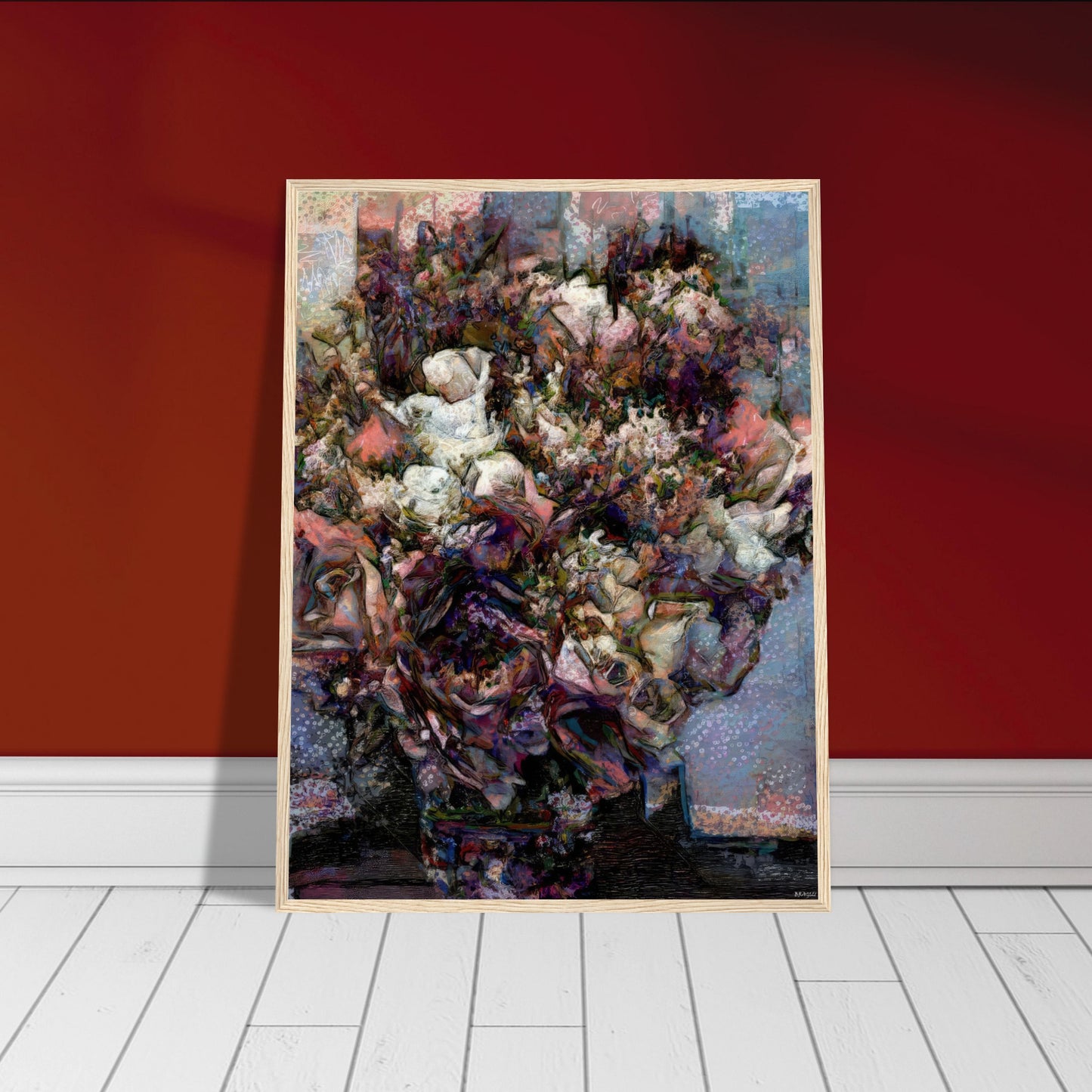Flowers study 28, Museum-Quality Matte Paper Wooden Framed Poster
