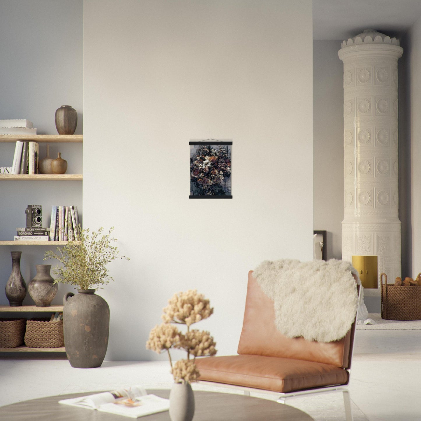 Flowers study 21, Museum-Quality Matte Paper Poster with Hanger