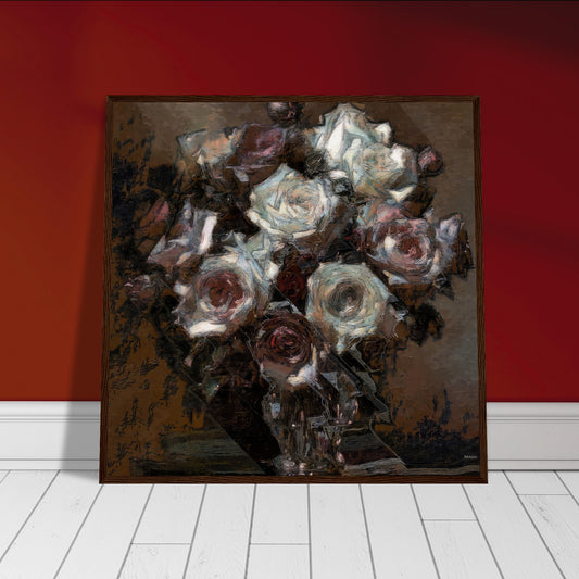 Flowers study 20, Museum-Quality Matte Paper Wooden Framed Poster