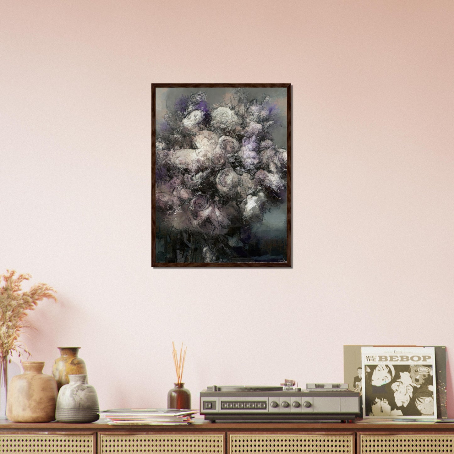 Flowers study 30, Museum-Quality Matte Paper Wooden Framed Poster