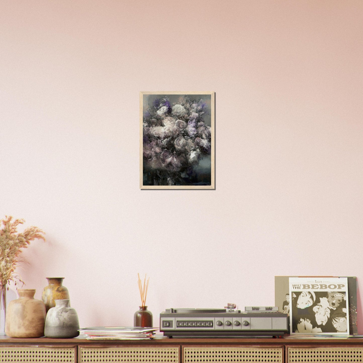 Flowers study 30, Museum-Quality Matte Paper Wooden Framed Poster