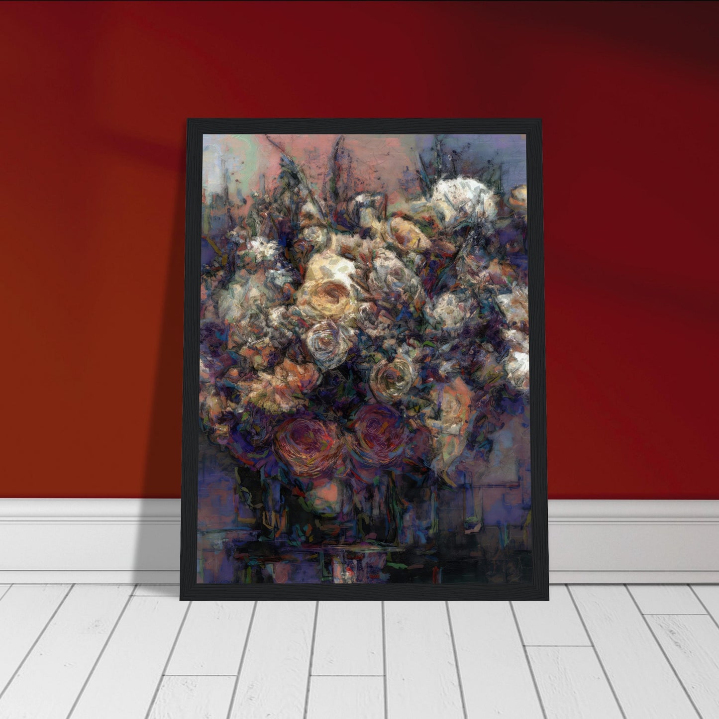 Flowers study 25, Museum-Quality Matte Paper Wooden Framed Poster