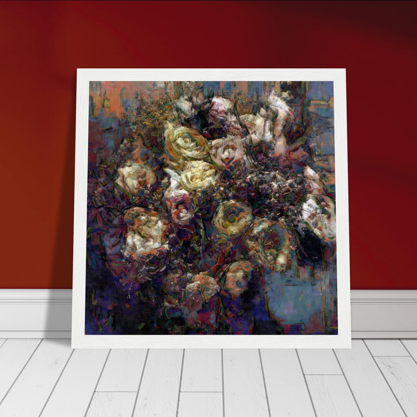 Flowers study 15, Museum-Quality Matte Paper Wooden Framed Poster