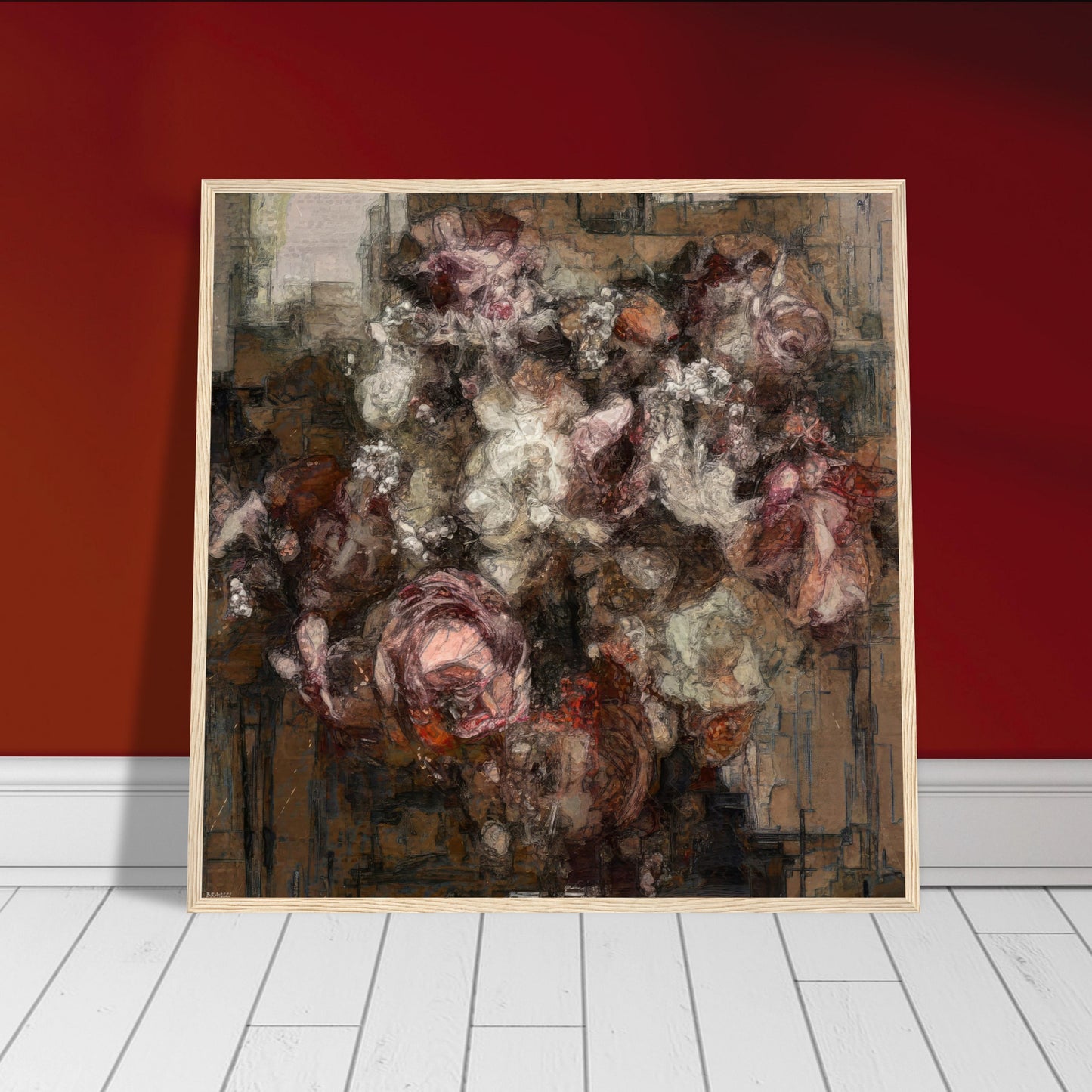 Flowers study 11, Museum-Quality Matte Paper Wooden Framed Poster