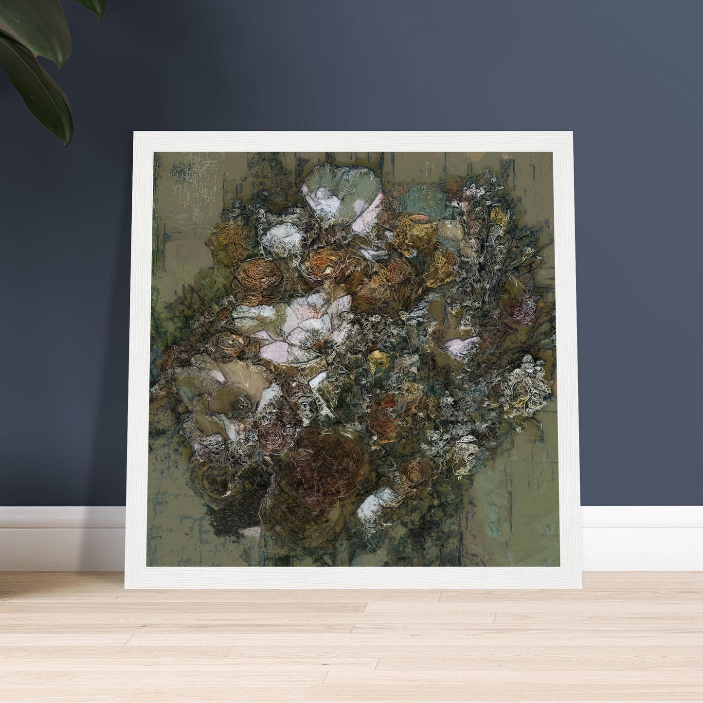 Flowers study 9, Museum-Quality Matte Paper Wooden Framed Poster
