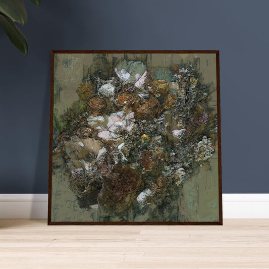 Flowers study 9, Museum-Quality Matte Paper Wooden Framed Poster