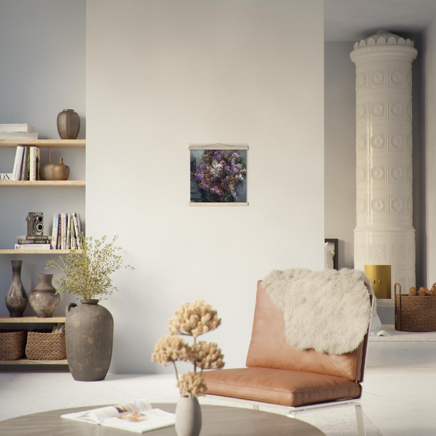 Flowers study 1, Museum-Quality Matte Paper Poster with Hanger