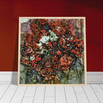 Flowers study 12, Museum-Quality Matte Paper Wooden Framed Poster