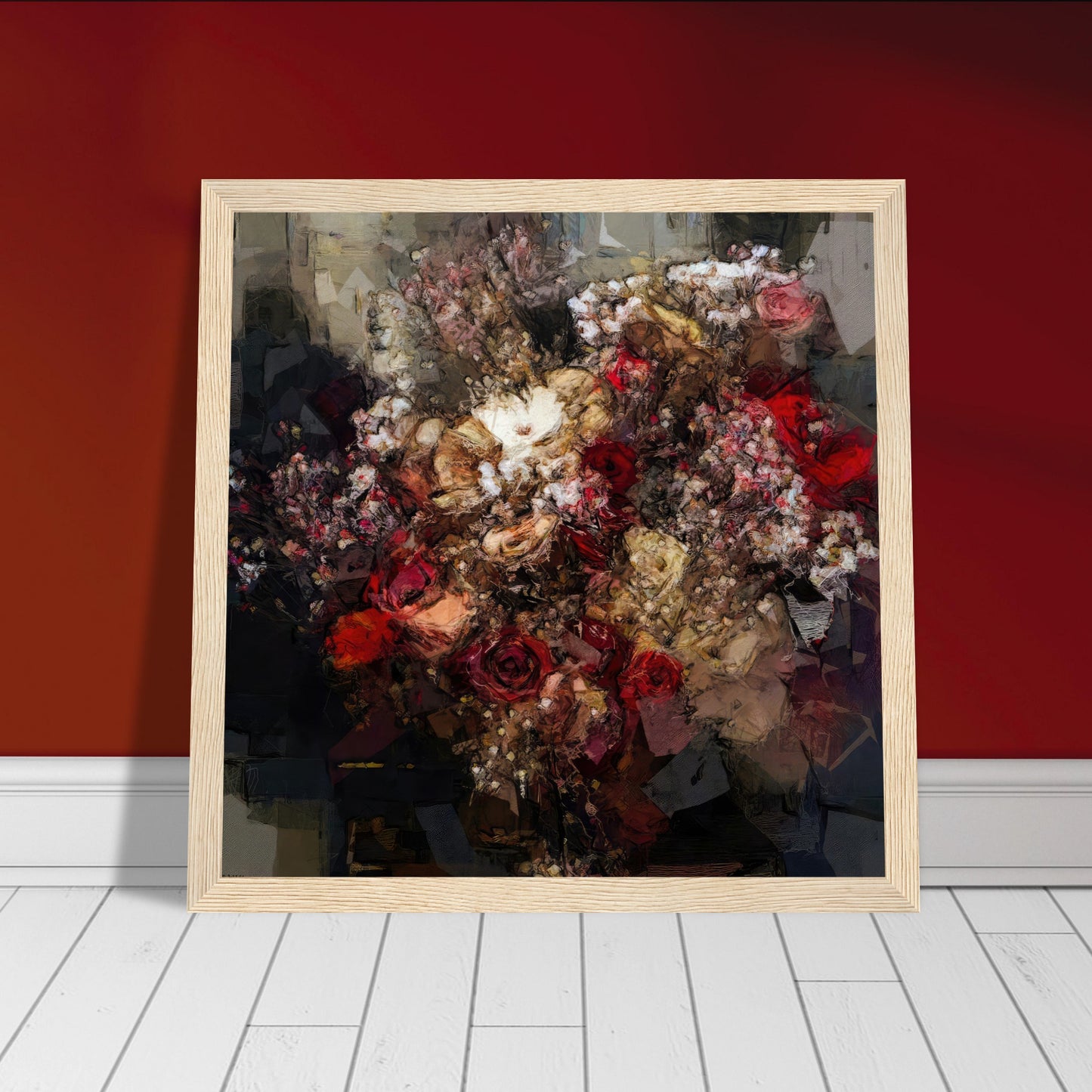 Flowers study 14, Museum-Quality Matte Paper Wooden Framed Poster