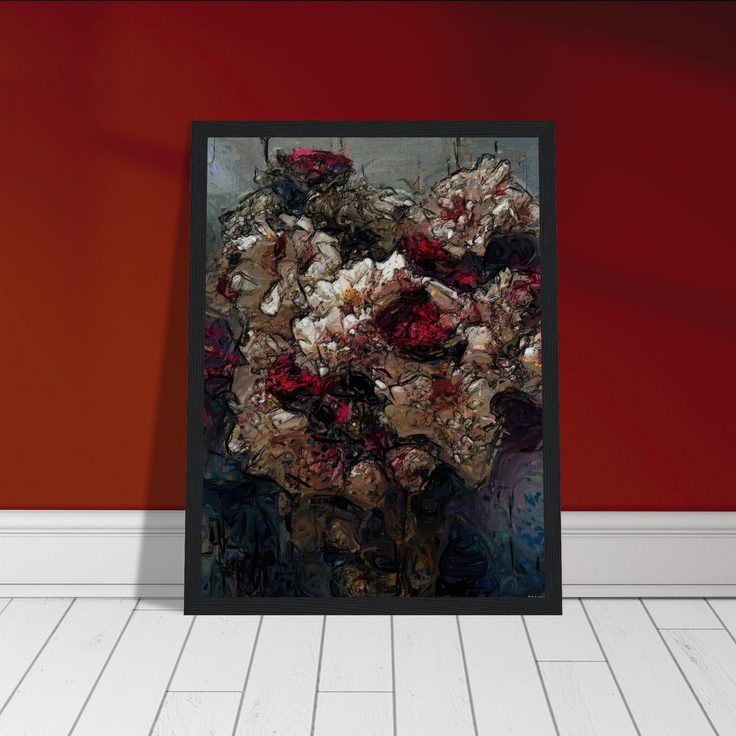 Flowers study 23, Museum-Quality Matte Paper Wooden Framed Poster