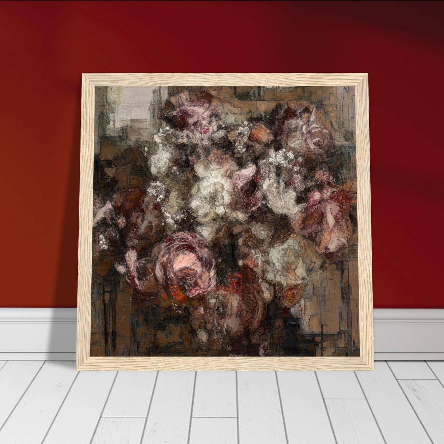Flowers study 11, Museum-Quality Matte Paper Wooden Framed Poster