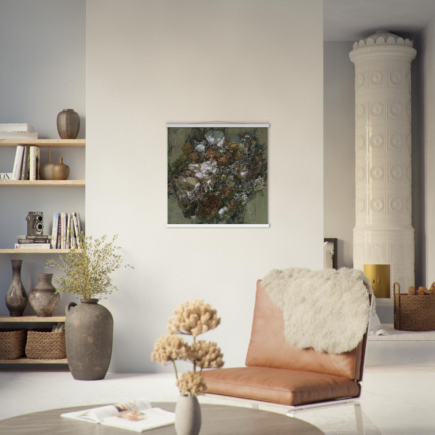 Flowers study 9, Museum-Quality Matte Paper Poster with Hanger