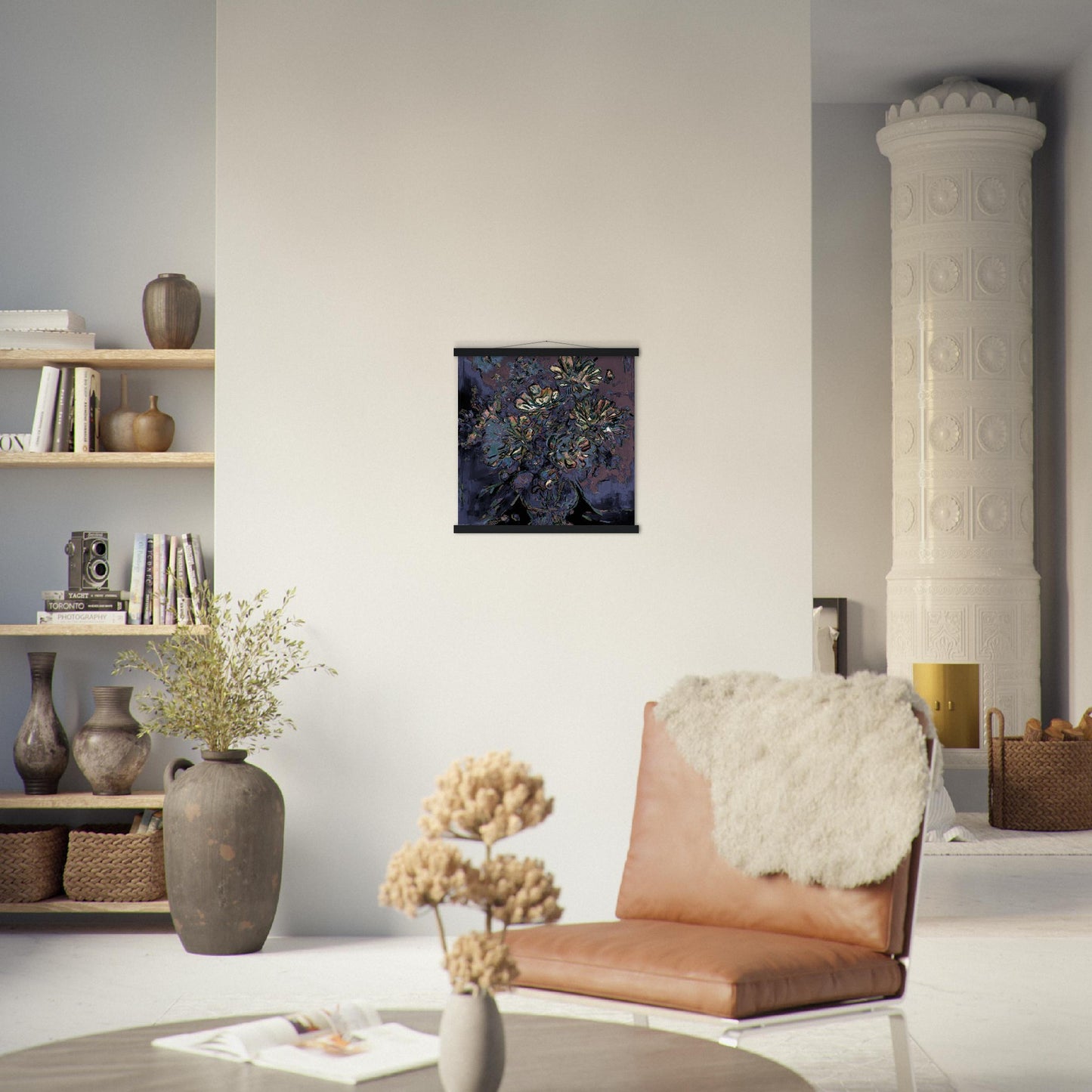 Flowers study 5, Museum-Quality Matte Paper Poster with Hanger