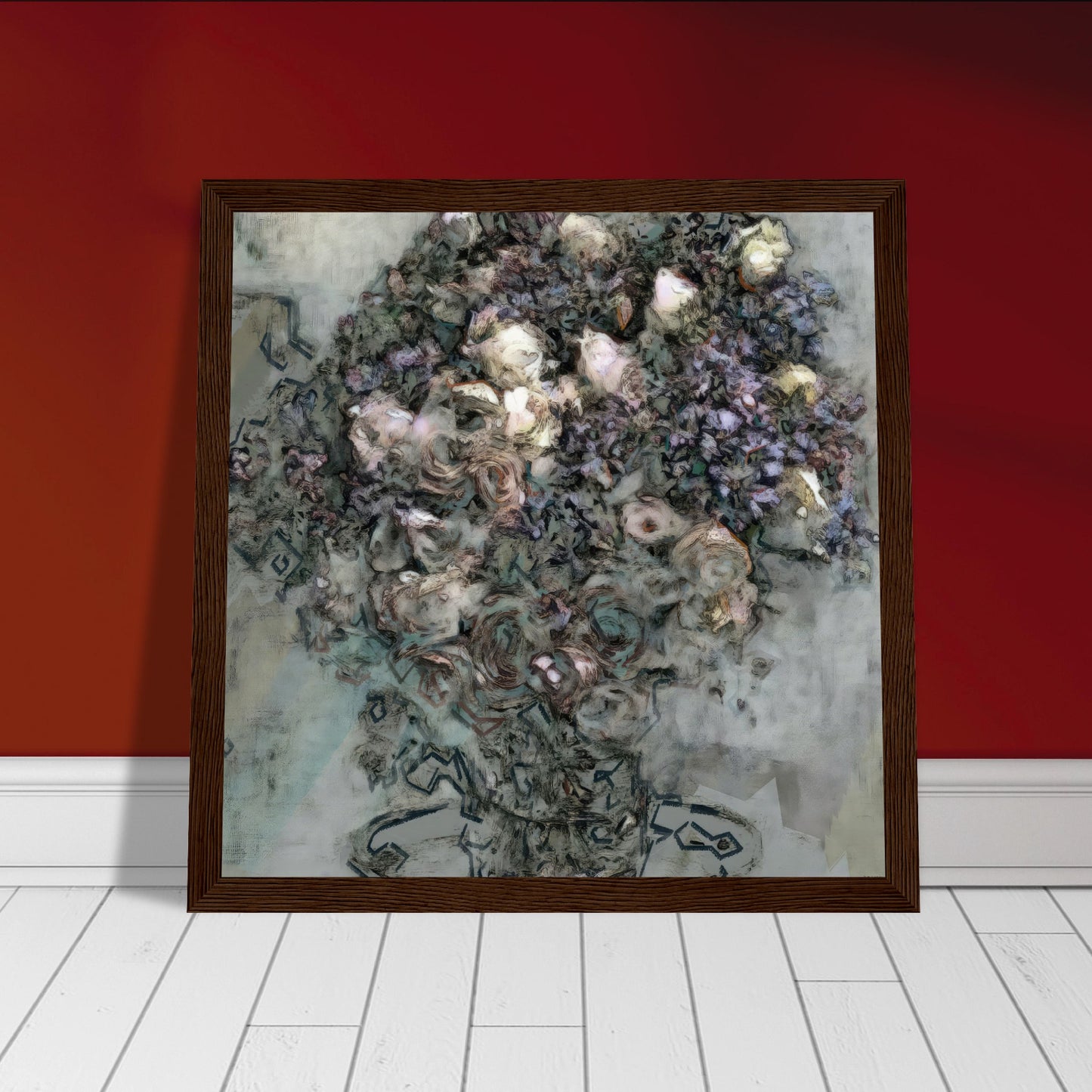 Flowers study 7, Museum-Quality Matte Paper Wooden Framed Poster
