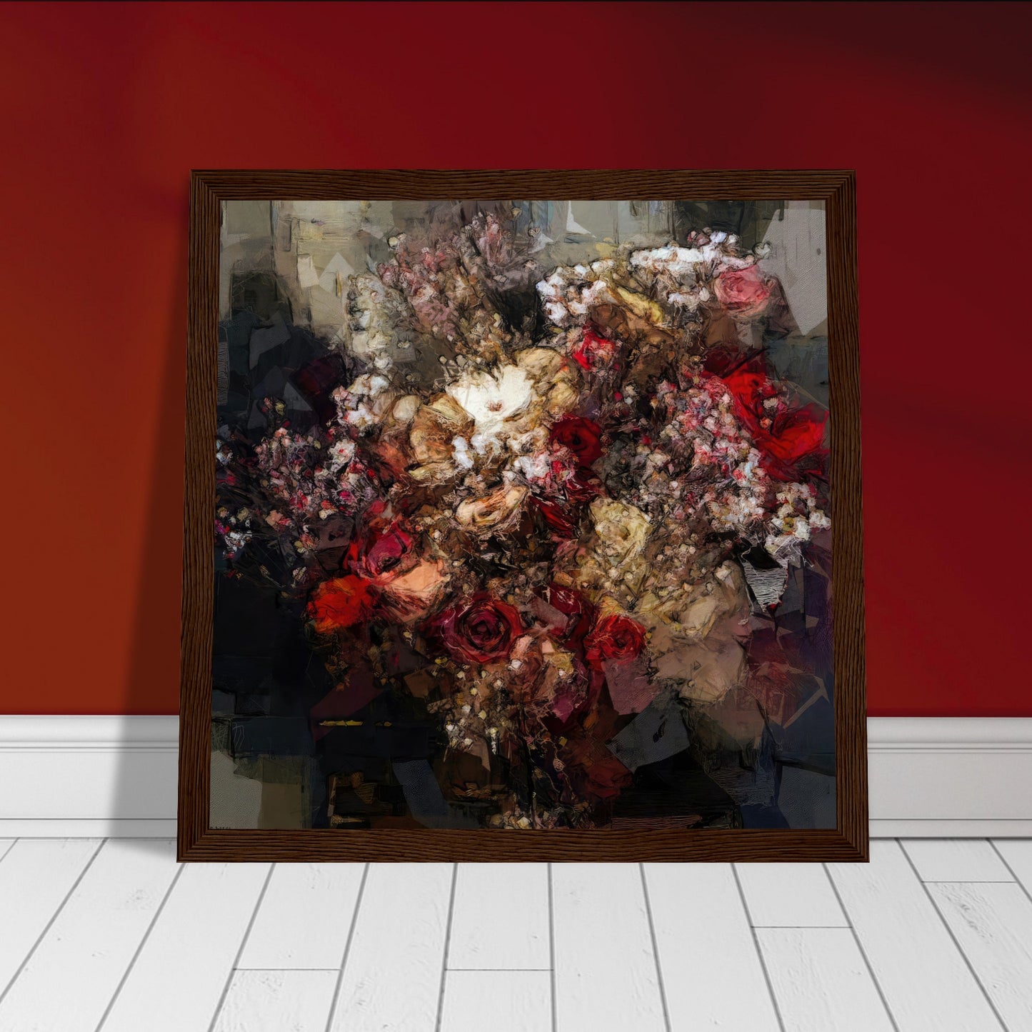 Flowers study 14, Museum-Quality Matte Paper Wooden Framed Poster