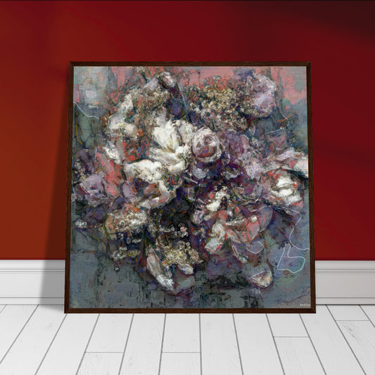 Flowers study 3, Museum-Quality Matte Paper Wooden Framed Poster