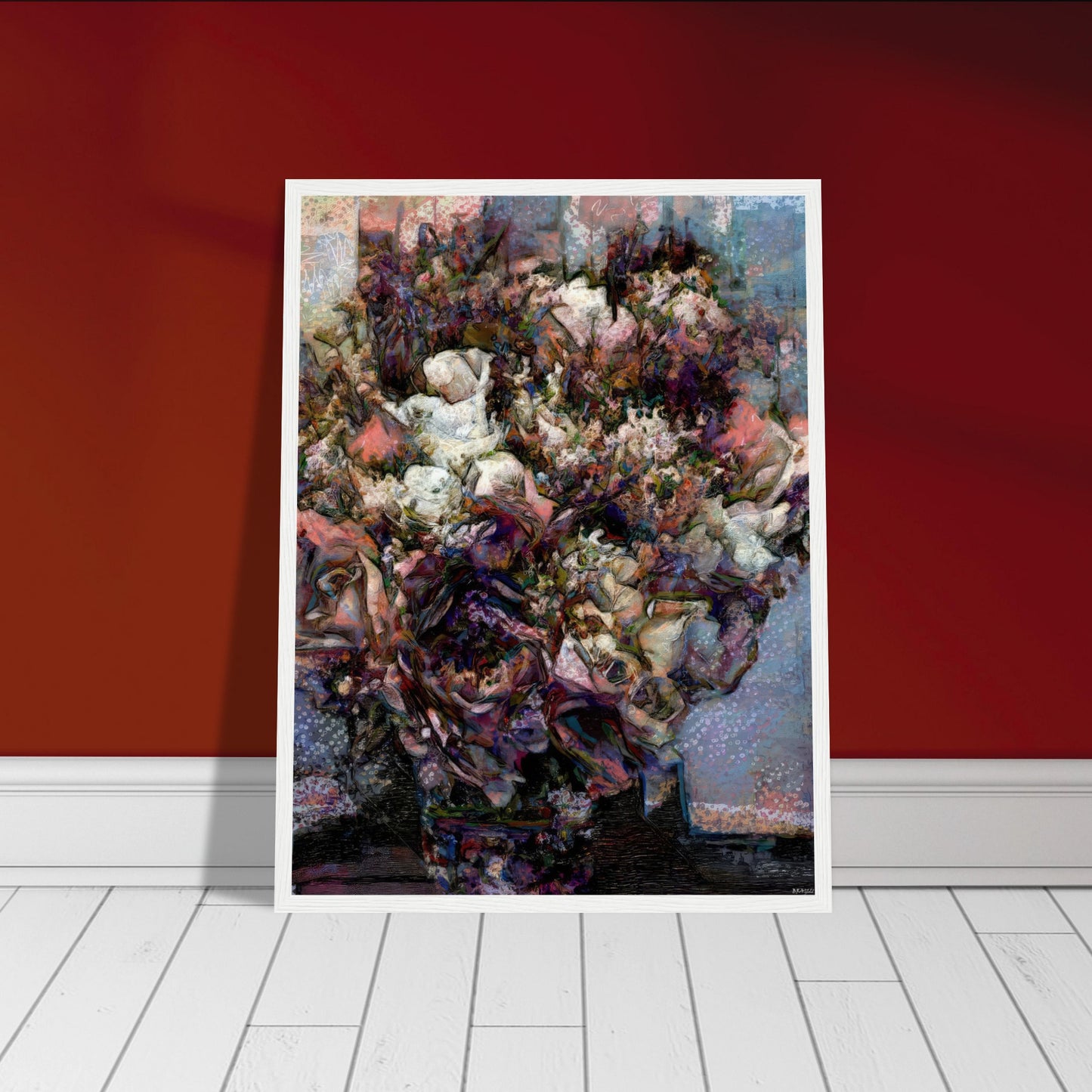 Flowers study 28, Museum-Quality Matte Paper Wooden Framed Poster