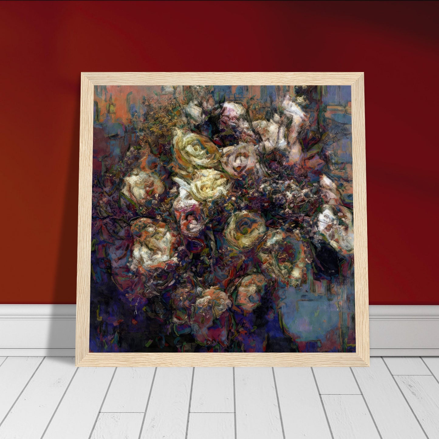 Flowers study 15, Museum-Quality Matte Paper Wooden Framed Poster