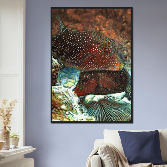 Papuan toby, Museum-Quality Matte Paper Wooden Framed Poster