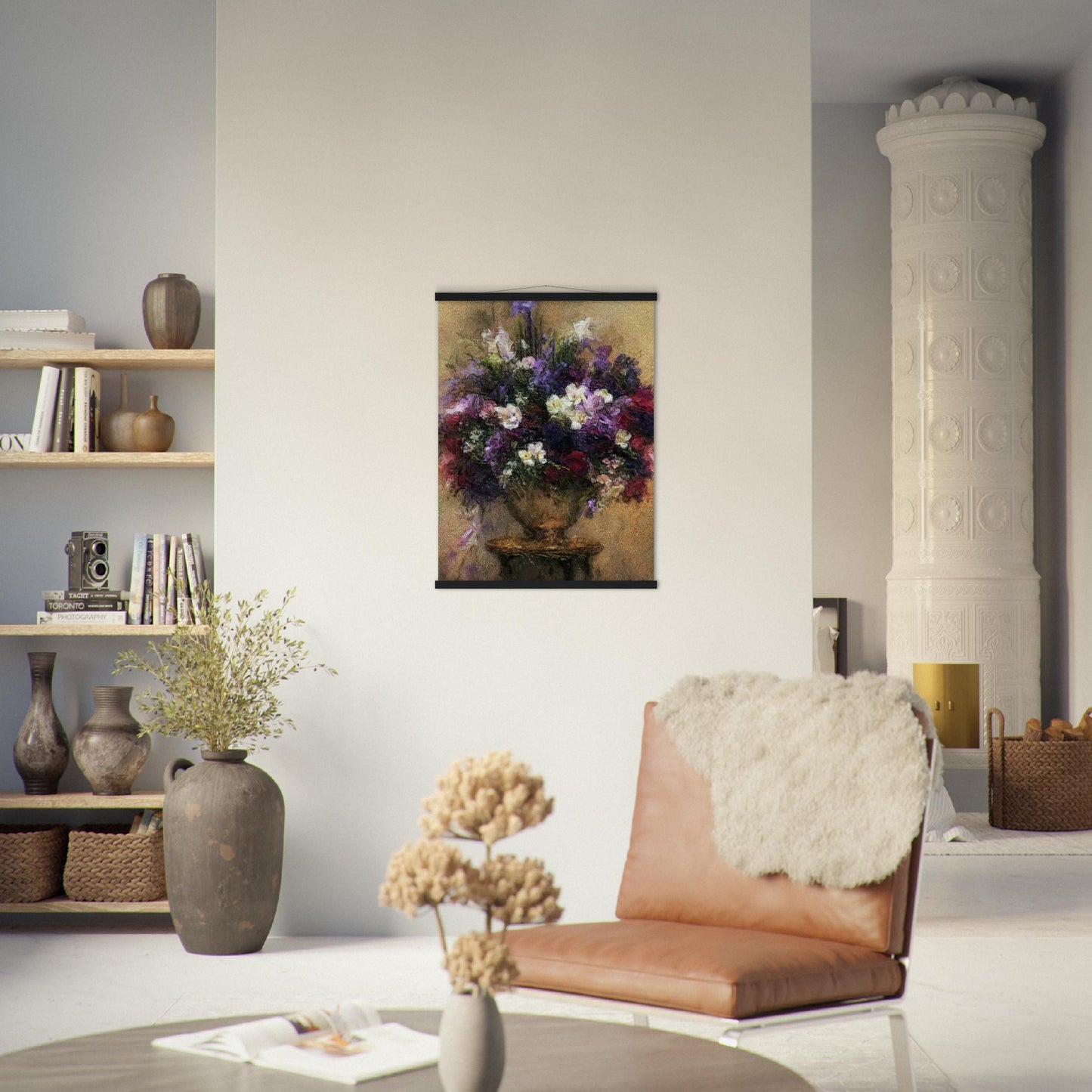 Flowers study 22, Museum-Quality Matte Paper Poster with Hanger