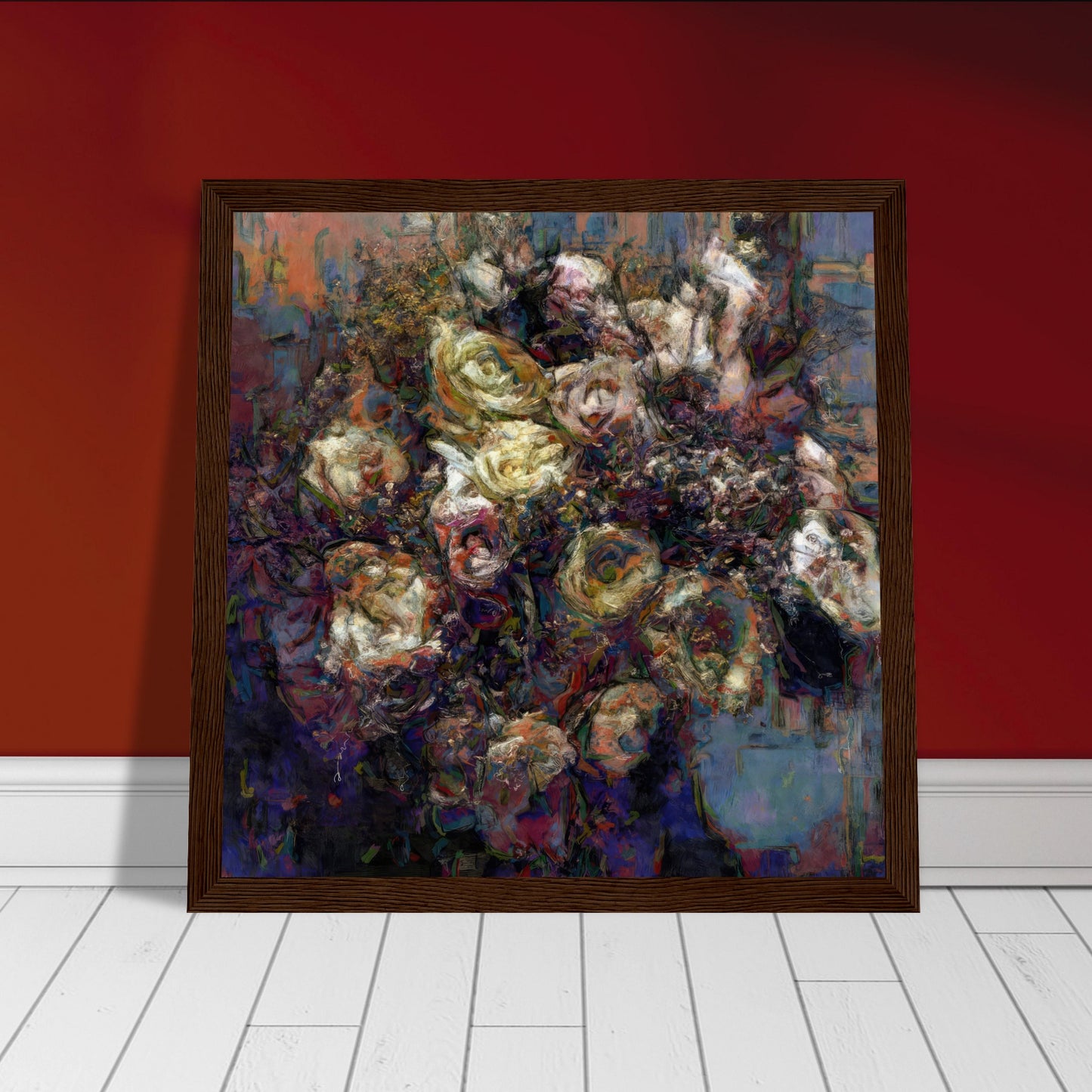 Flowers study 15, Museum-Quality Matte Paper Wooden Framed Poster