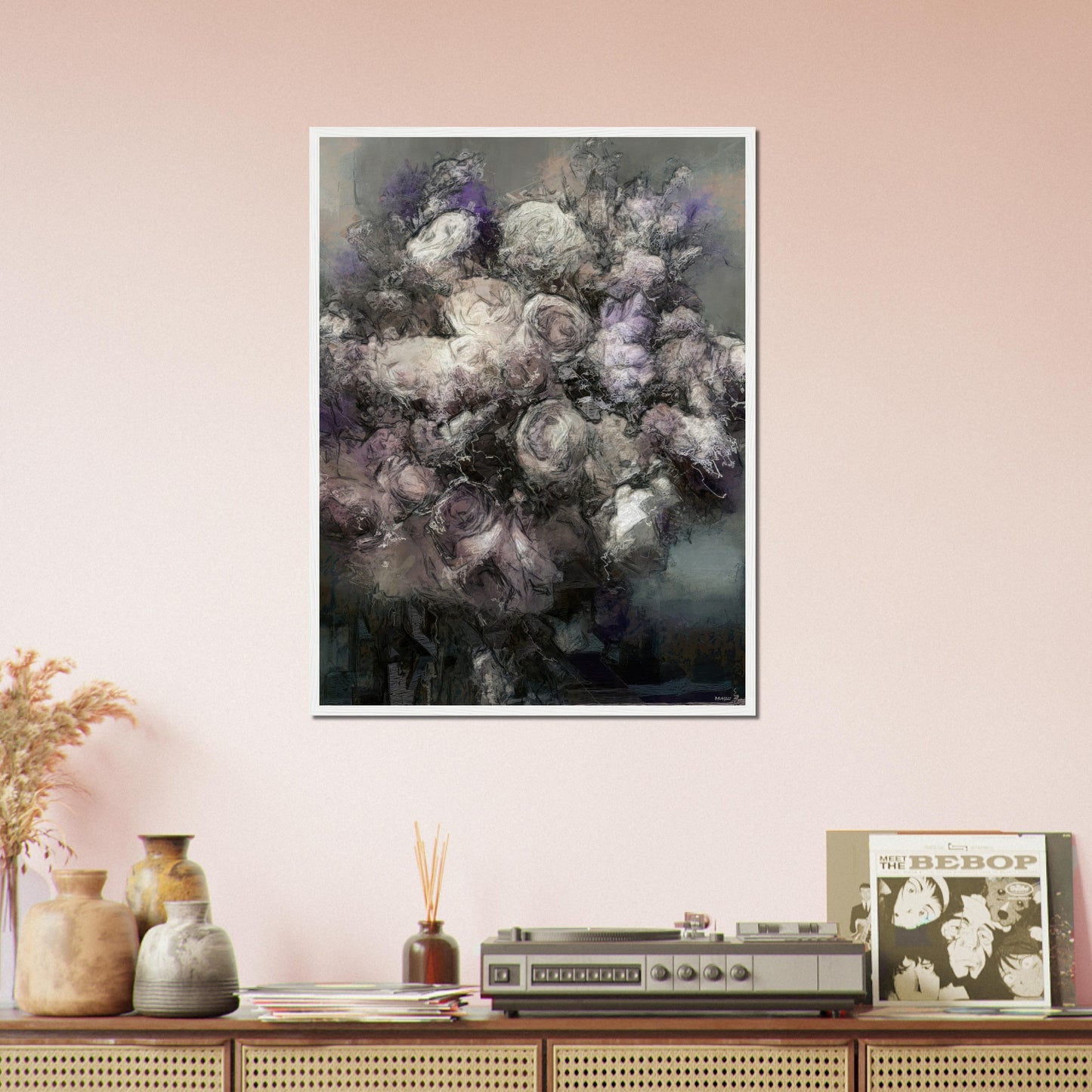 Flowers study 30, Museum-Quality Matte Paper Wooden Framed Poster