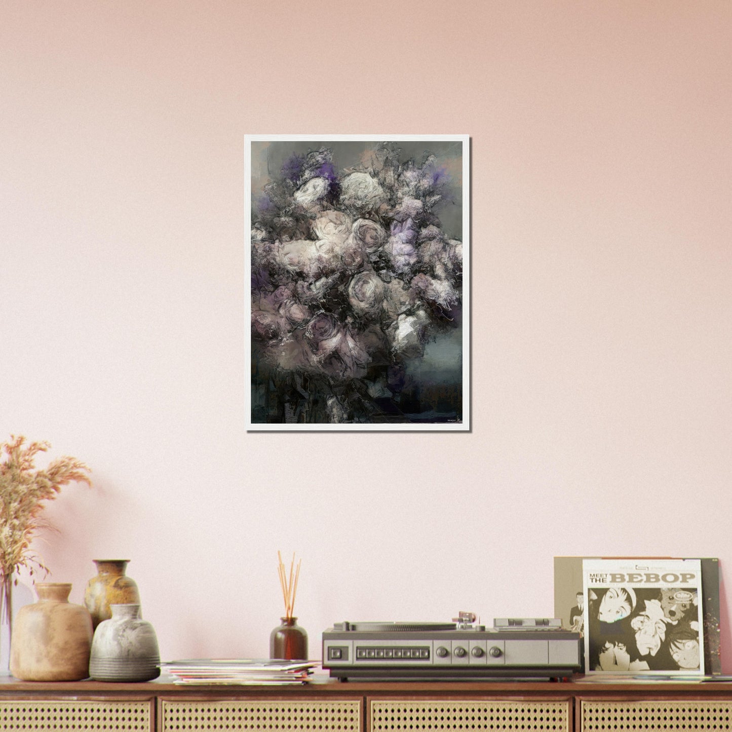 Flowers study 30, Museum-Quality Matte Paper Wooden Framed Poster