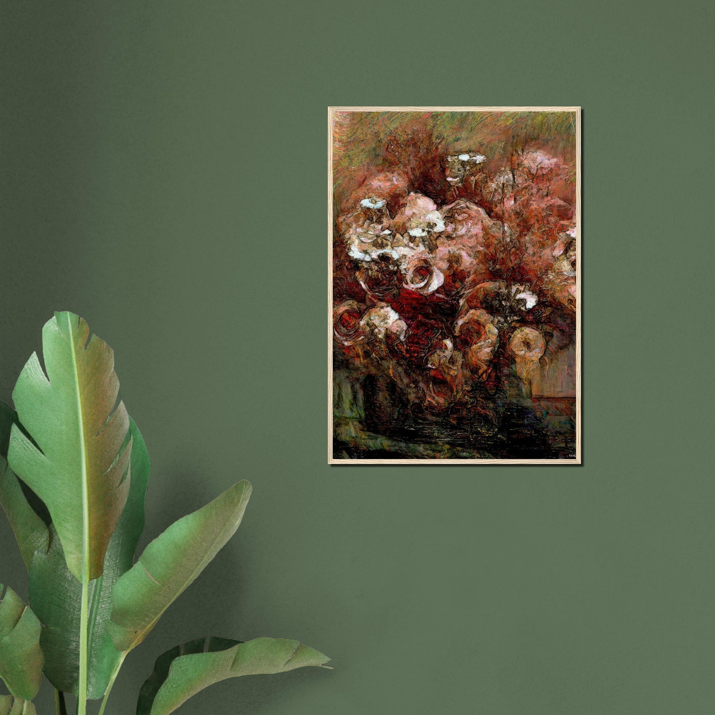 Flowers study 29, Museum-Quality Matte Paper Wooden Framed Poster