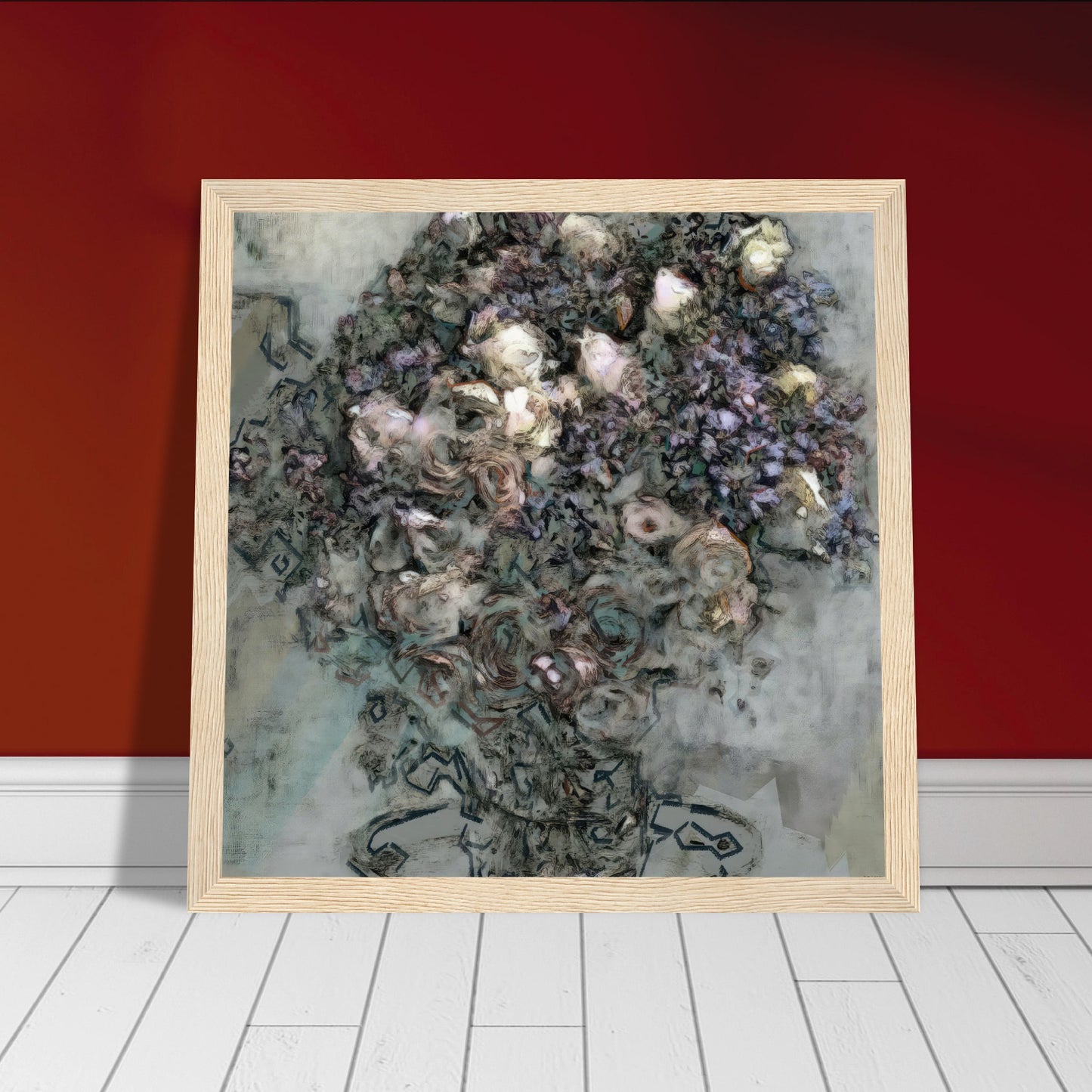 Flowers study 7, Museum-Quality Matte Paper Wooden Framed Poster