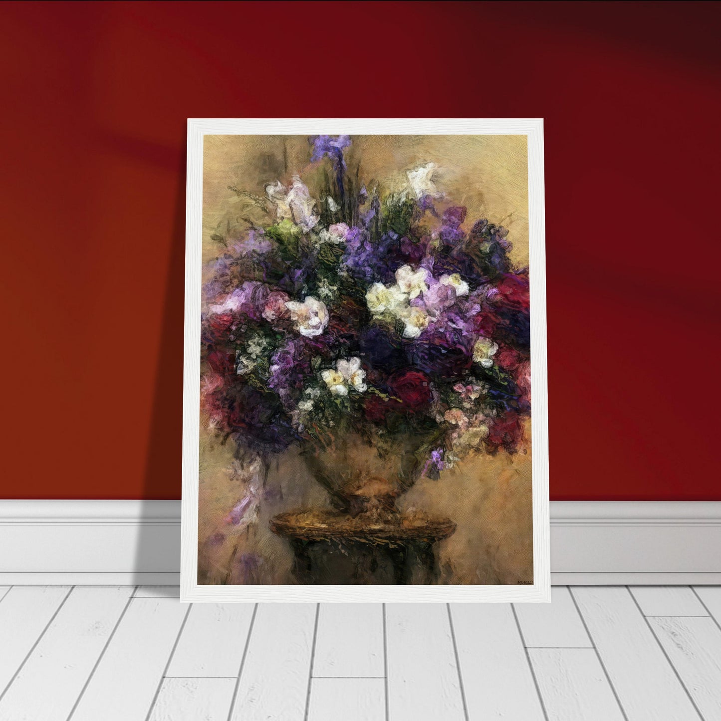 Flowers study 22, Museum-Quality Matte Paper Wooden Framed Poster
