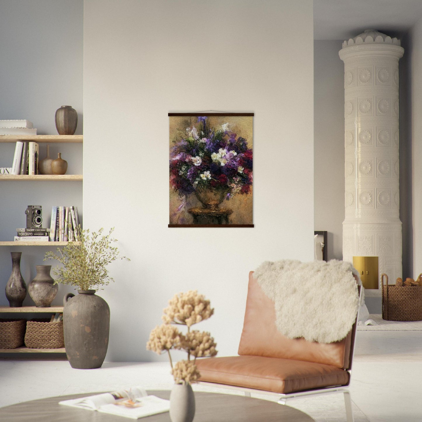 Flowers study 22, Museum-Quality Matte Paper Poster with Hanger