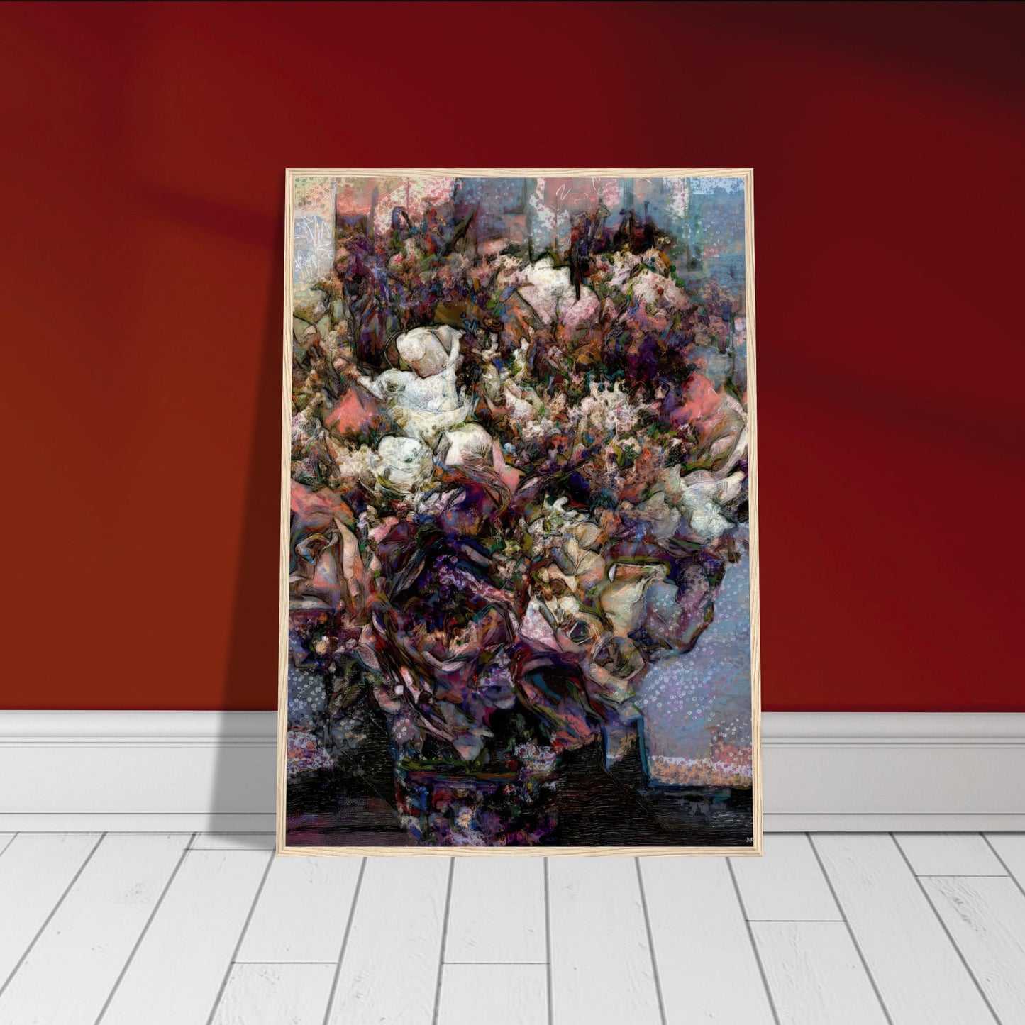 Flowers study 28, Museum-Quality Matte Paper Wooden Framed Poster