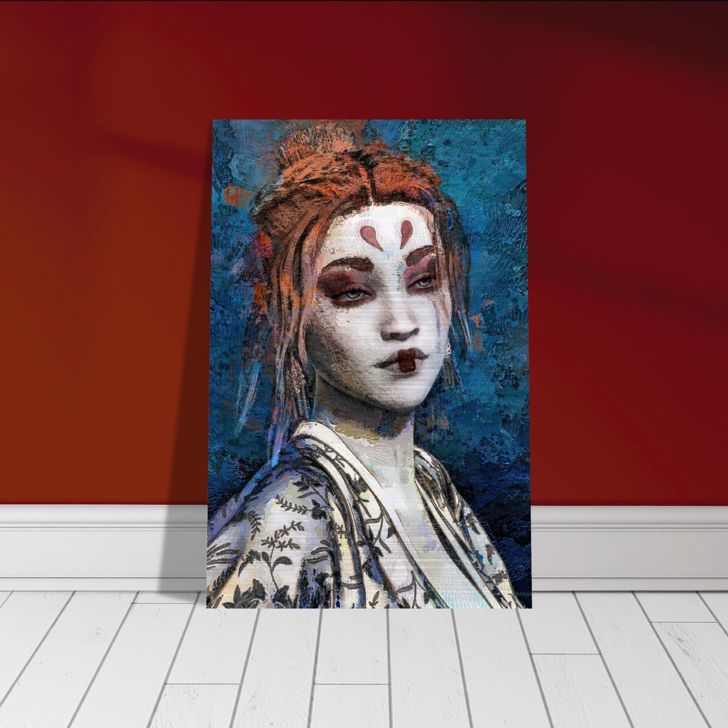 Mia, Brushed Aluminum Print