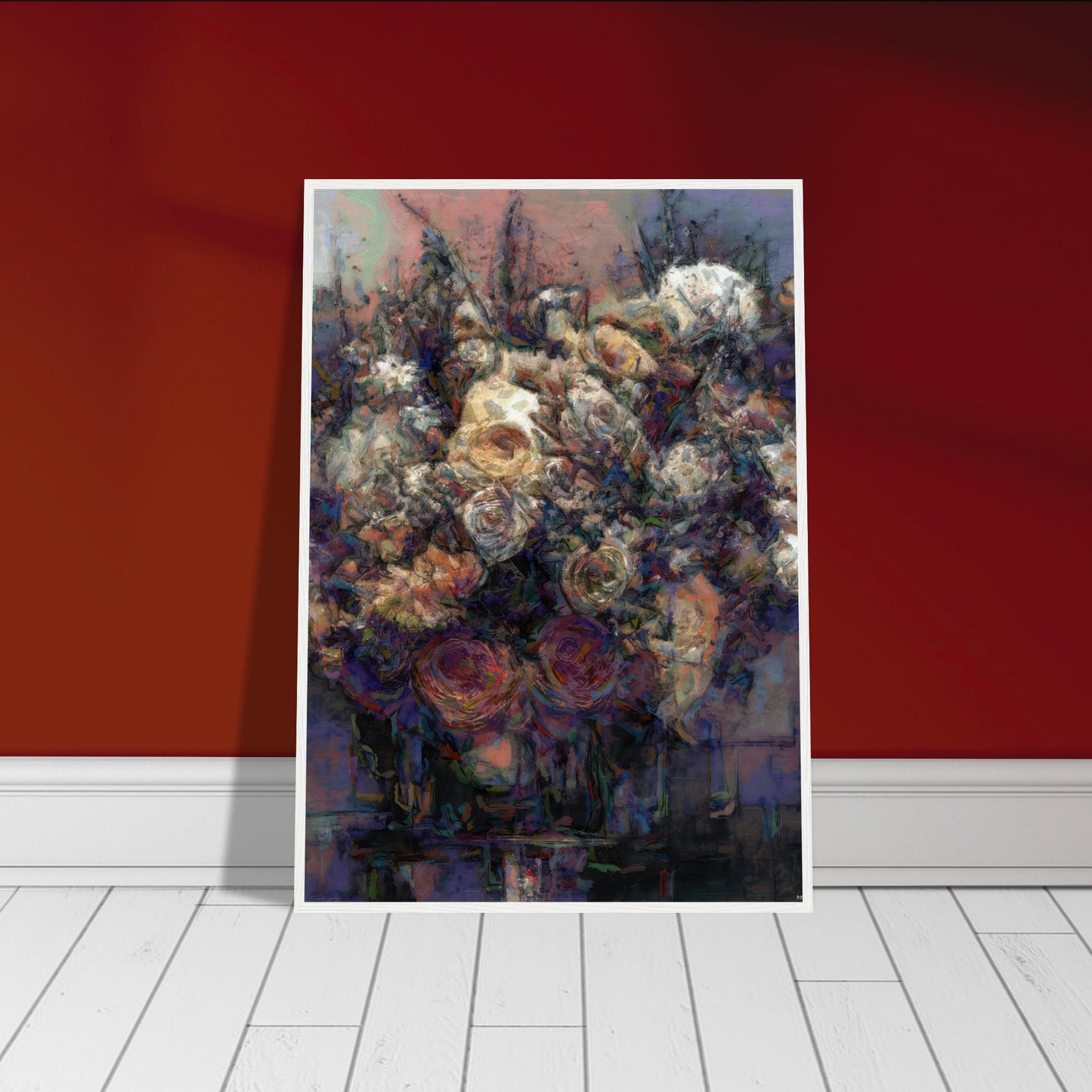 Flowers study 25, Museum-Quality Matte Paper Wooden Framed Poster